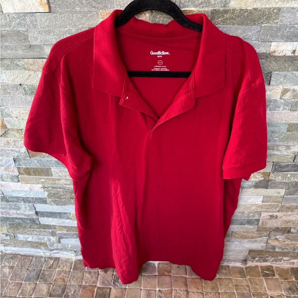 Goodfellow & Co Bold Red Polo Shirt